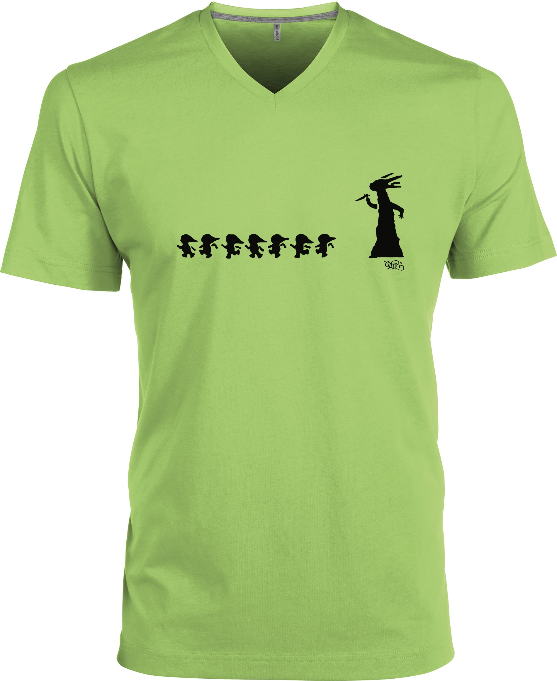 Herren T-Shirt V-neck